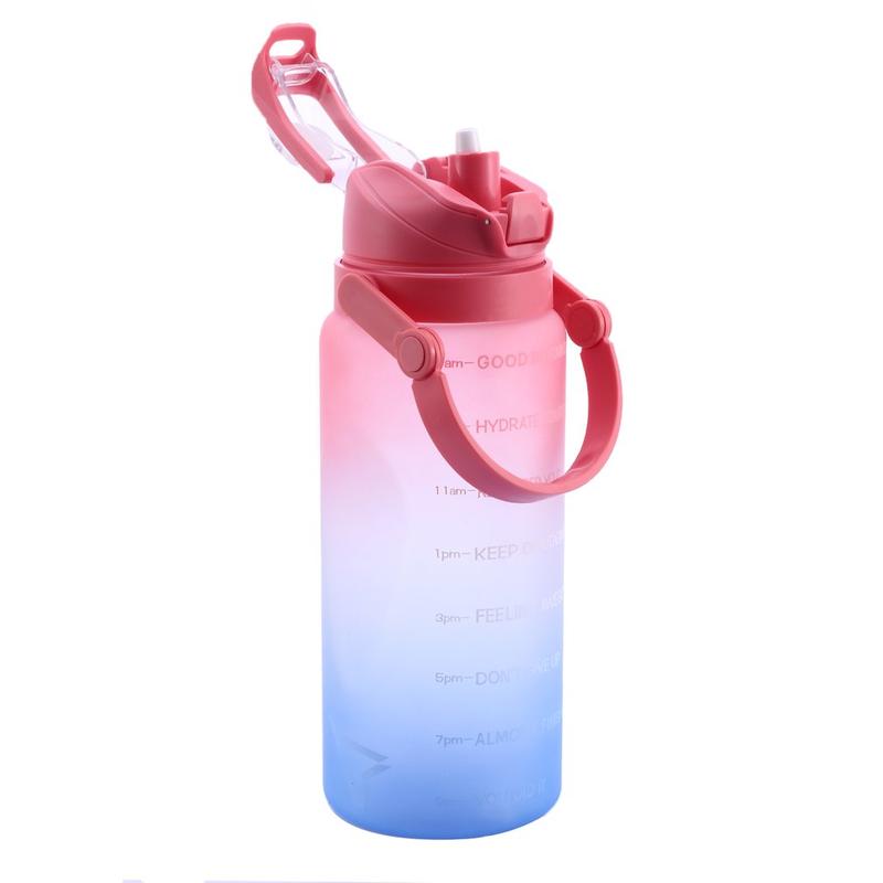 Kettle Reusable Motivational Water Bottle Leak Proof BPA-free Water Bottle Suitable For Fitness Gym And Outdoor Sports(64oz 128oz)