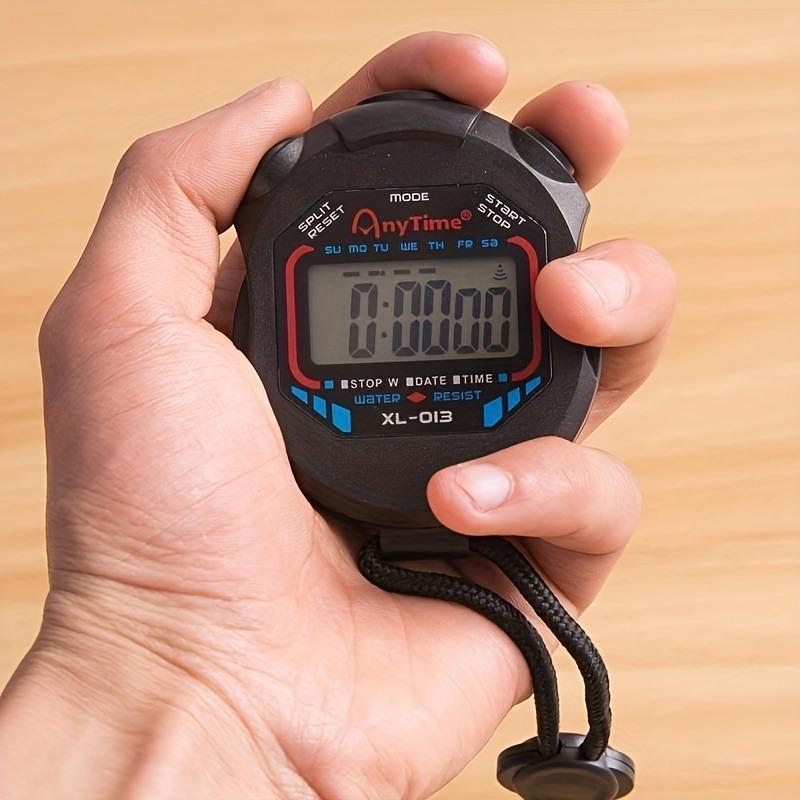 Professional Digital Stopwatch Timer, 1 Count Handheld LCD Stop Watch Sports Fitness Coaches and Referees, Gym Accessories