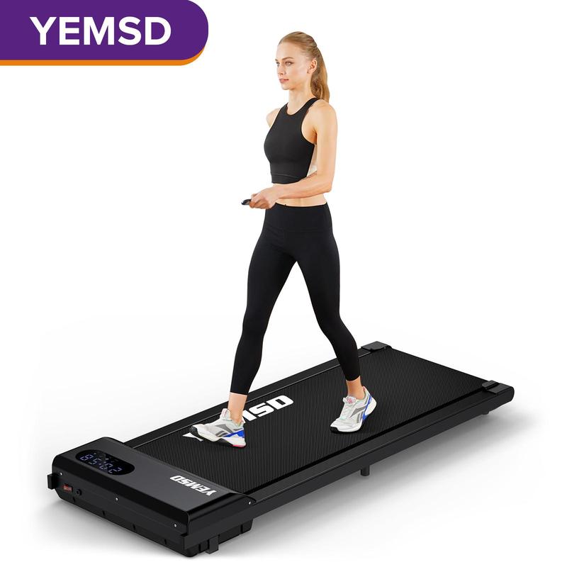 YEMSD Walking Pad Treadmill - 2.25HP Under Desk Fitness Solution for Home Office with LED Display and Remote Controller