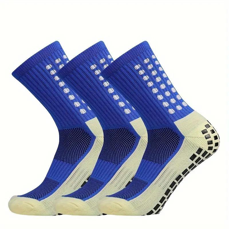 1 Pair 3 Pairs Outdoor Sports Soccer Socks for Men and Women, Non-slip Breathable Socks Grip Socks