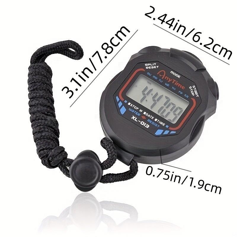 Professional Digital Stopwatch Timer, 1 Count Handheld LCD Stop Watch Sports Fitness Coaches and Referees, Gym Accessories