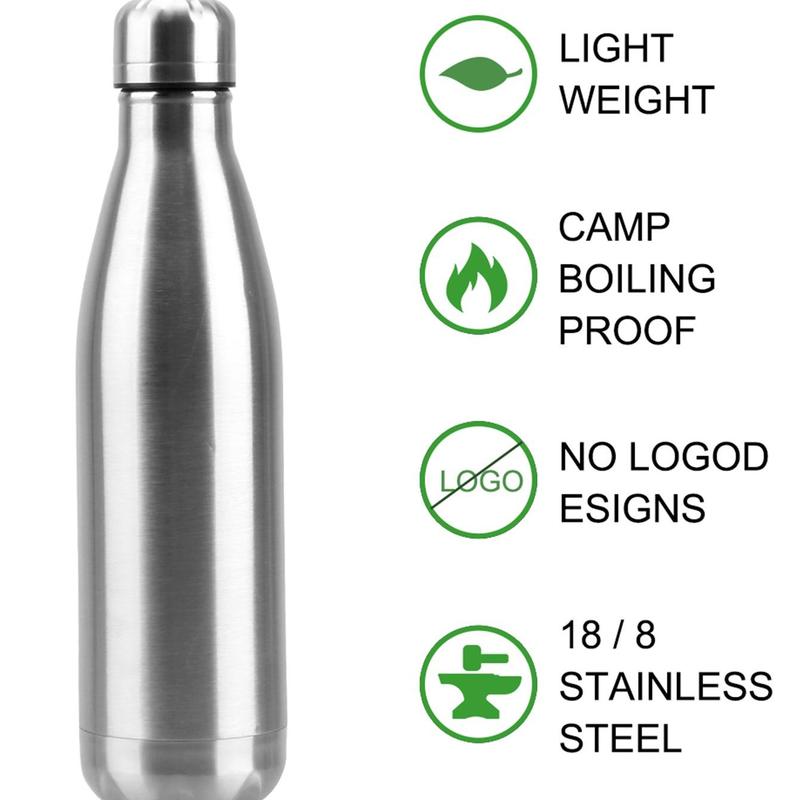 Stainless Steel Sports Water Bottle, Single Wall Water Bottle, Drinkware For Outdoor Travel Sports