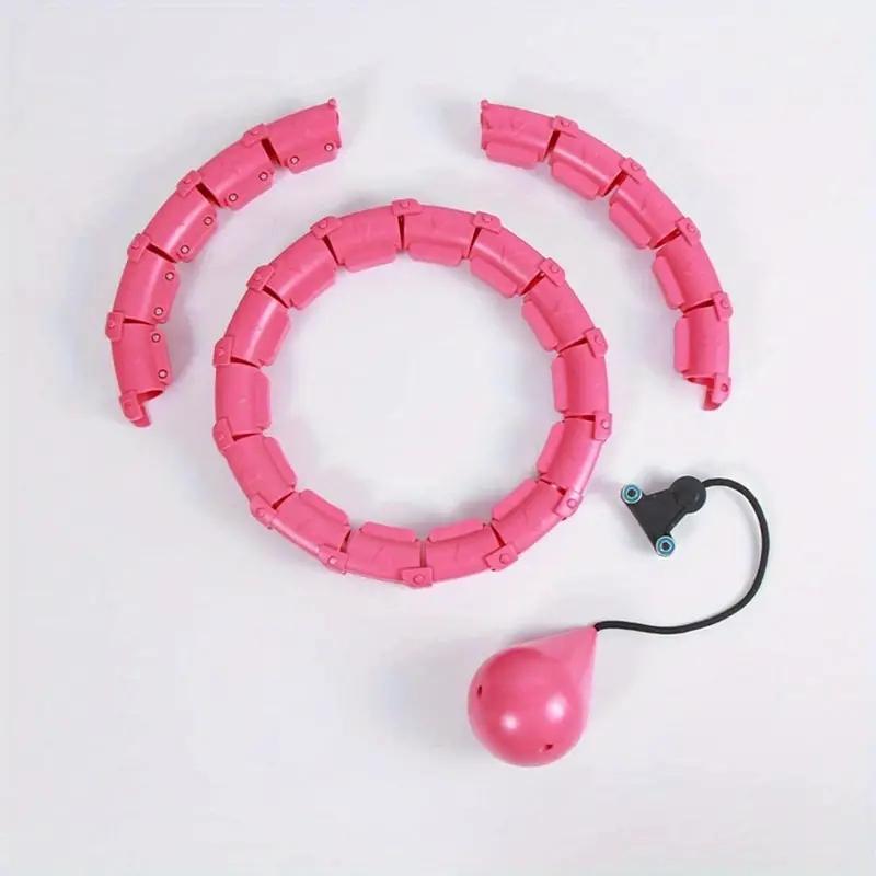 24 Sections Detachable Fitness Ring, 1 Set Portable Removable Pilates Ring & Weighted Ball, Workout Equipment for Women