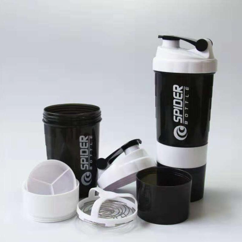 Sports Shaker Bottle, 1 Count Protein Shake Bottle, Removable Milkshake Bottle, Sports Water Bottle, Sports & Outdoor Accessories, Christmas Gift