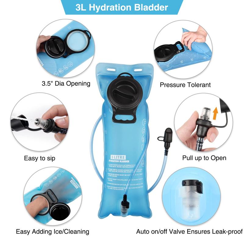 NOOLA 3L Hydration Backpack, Insulated Water Backpack, Hiking Backpack with Water Bladder, Water Bladder Backpack for Hiking, Biking, Running, Climbing