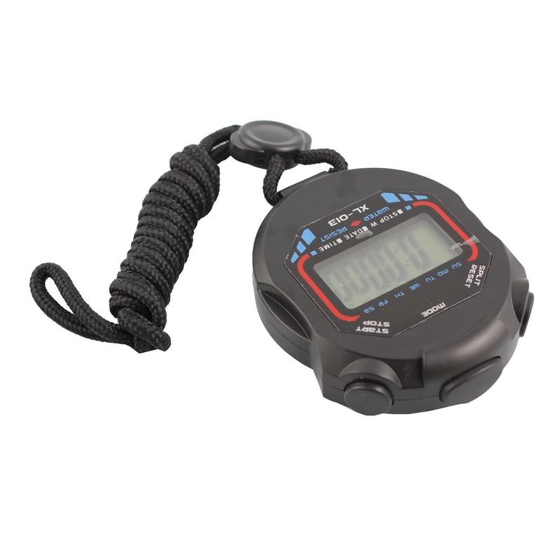 Sports and Referee Digital Stopwatch Timer W Bonus Stainless Steel Coach Whistle with Lanyard