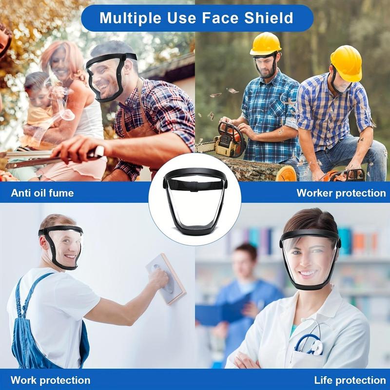 Adjustable Full Face Mask, 1 Count Face Cover with Breathable Hole, Protective Face Mask for Sports & Outdoor, Plastic Face Mask