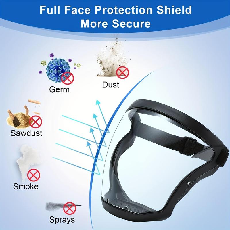 Adjustable Full Face Mask, 1 Count Face Cover with Breathable Hole, Protective Face Mask for Sports & Outdoor, Plastic Face Mask