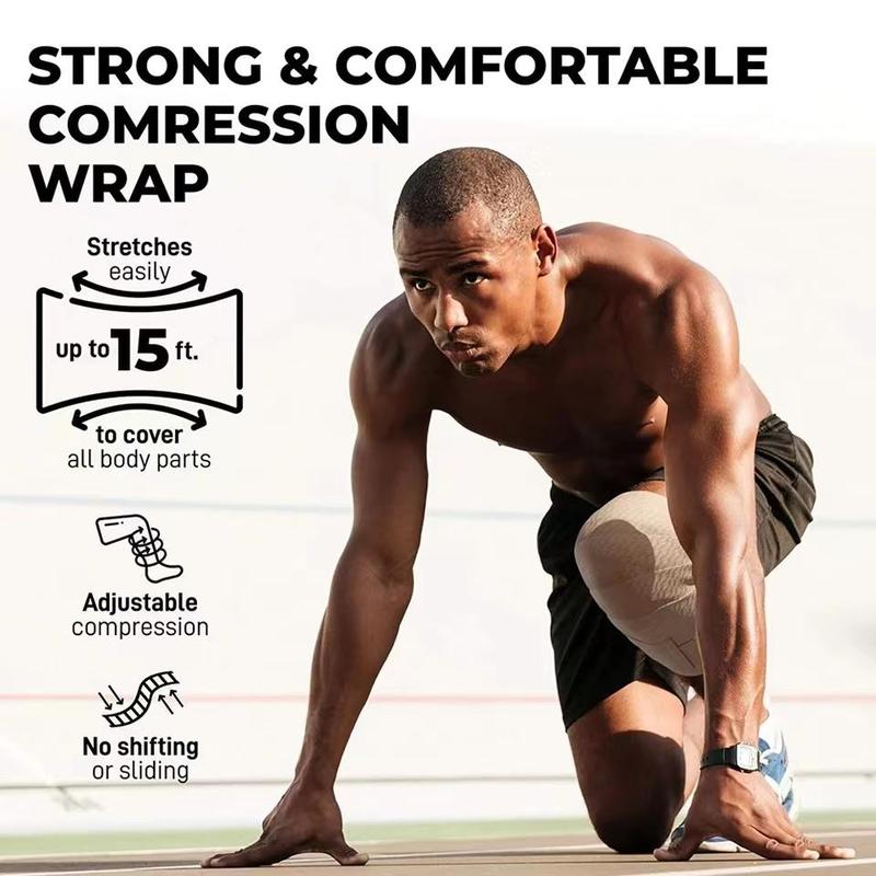 Sports Bandage, 1 Count High Elasticity Breathable Sports Compression Bandage Wrap, Sports Protective Gear For Running Jumping