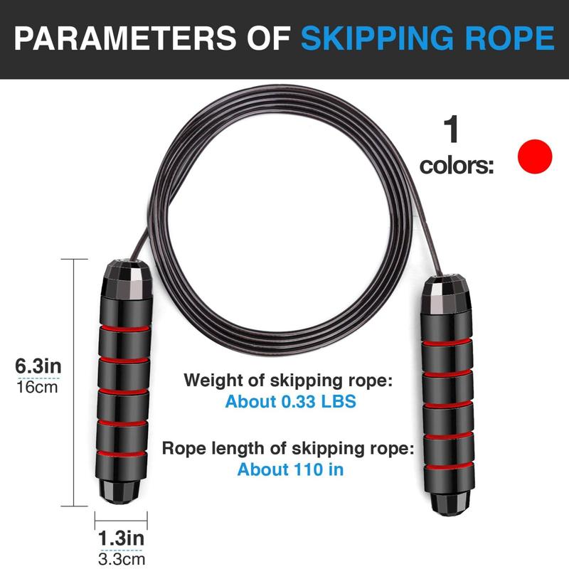 Jump Rope,Adjustable Skipping Rope with Soft Foam Handles, Tangle-Free Rapid Speed Jumping Rope with Ball Bearings for Women, Men, and Kids Aerobic Exercise