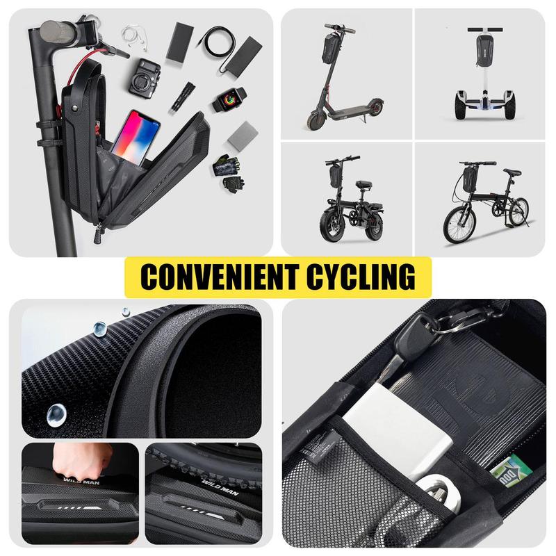 Electric Scooter Hard Shell Fast Removal Hanging Bag, Foldable Electric Bicycle Front Hanging Bag, Outdoor Cycling Accessories