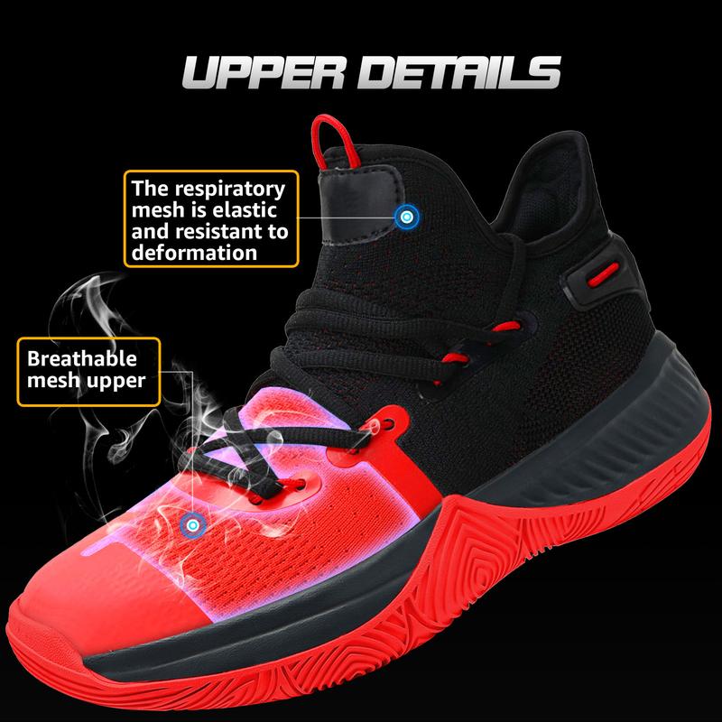 Mens Basketball Sneakers Basketball Shoes for Men Breathable Tennis Non-Slip Sneakers