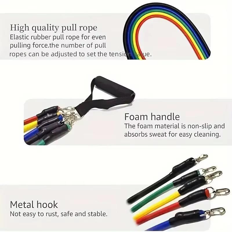 Resistance Band Set, 1 Set Portable Body Sports Band, Resistance Bands Elastic Band for Pulling Up Gym Exercise Training, Christmas Gift