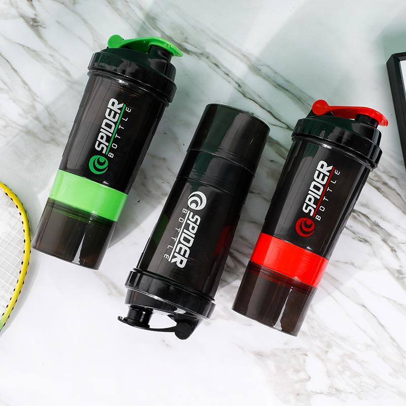 Sports Shaker Bottle, 1 Count Protein Shake Bottle, Removable Milkshake Bottle, Sports Water Bottle, Sports & Outdoor Accessories, Christmas Gift