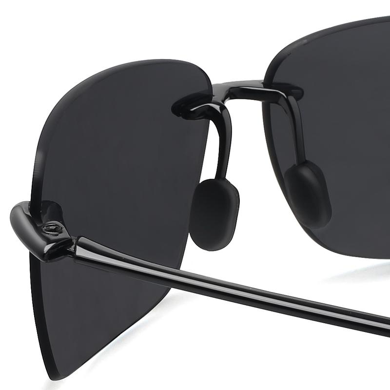 MAXJULI Sports Sunglasses for Men Women Tr90 Rimless Frame for Running Fishing Golf Surf Driving MJ8009