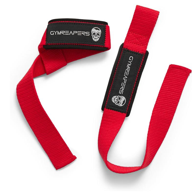 Gymreaperrss Lifting Wrist Straps for Weightlifting, Bodybuilding, Powerlifting, Strength Training, & Deadlifts - Padded Neoprene with 18 inch Cotton