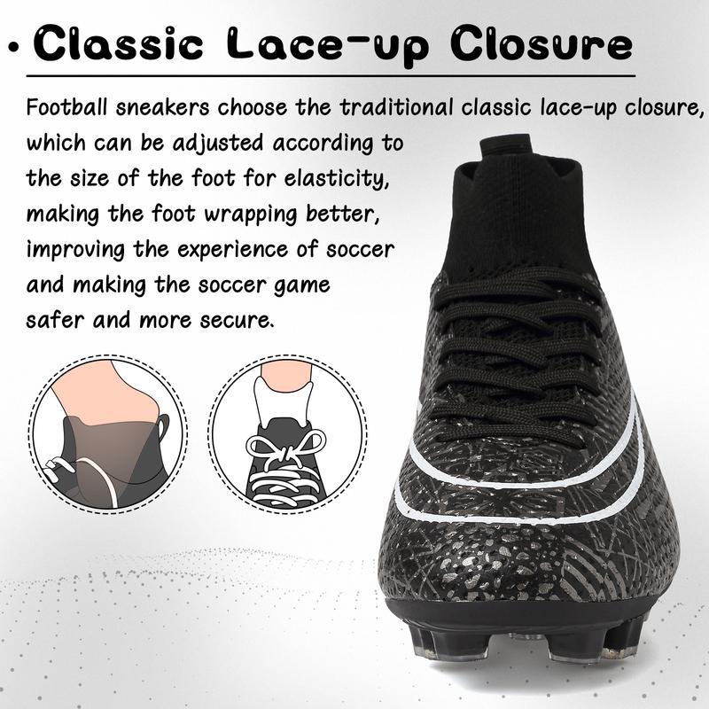 Soccer Cleats Kids Boys Girls Football Cleats Outdoor Soccer Shoes Youth Baseball Cleats Professional Training Football Shoes Turf High Top Football Boots