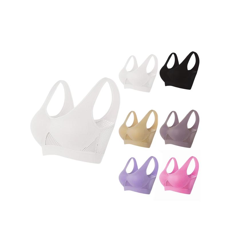 New Fashion Sports Bras for Women Solid Color Hollow-Out Sleeveless Workout Yoga Bra Fitness Sport Seamless Bralette Underwear Running Bras