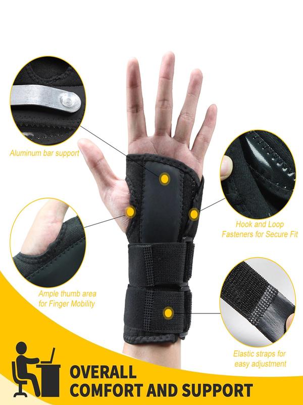 Unisex Thumb Hole Design Adjustable Wrist Brace, Sporty Wrist Support for Carpal Tunnel Relief Night Support, Sports Support Wristband for Women & Men