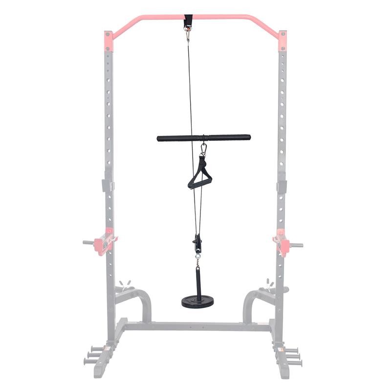 Lat Pulldown Attachment for Power Racks and Power Cages, Non-Slip Pull Bar, Pulldown Attachments, Cable Attachment for Home Gym