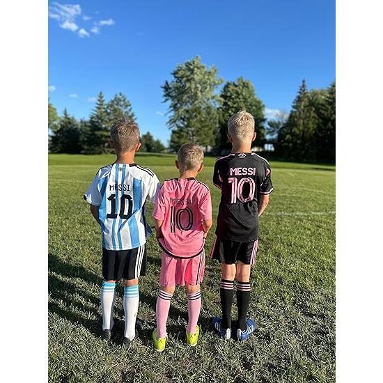 2024 New Tainifei Soccer Jerseys for Kids Boys Girls New Miami Messi #10 Jersey Kids Soccer Youth Pratice Outfits Football Training Uniforms