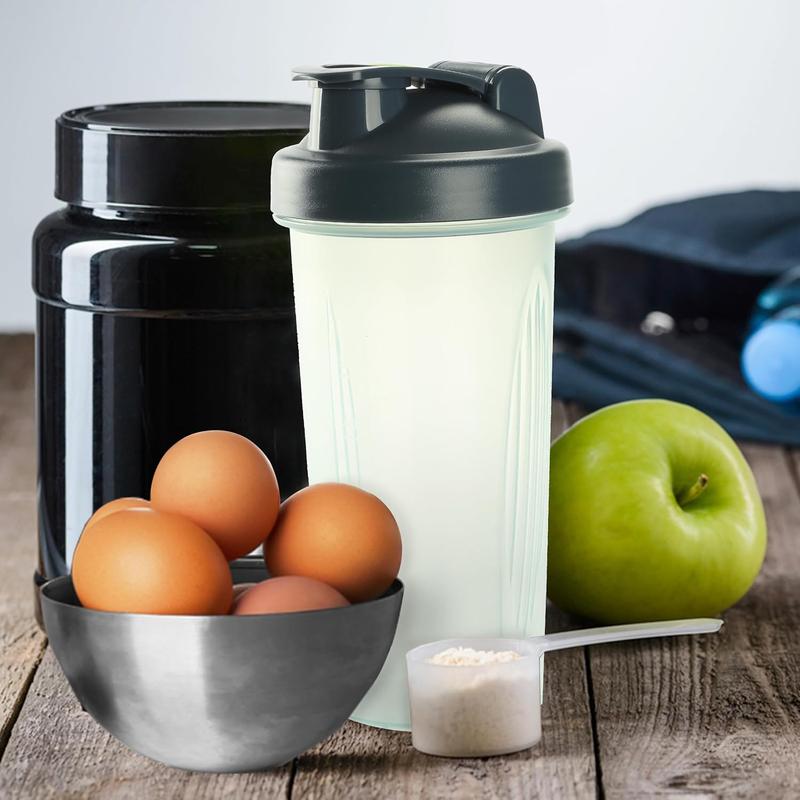 Protein Shaker Bottle Set 28 oz 2 Pack with Wire Whisk Ball, for Smooth Mixing of Protein Shakes - Available in 2 Colors.