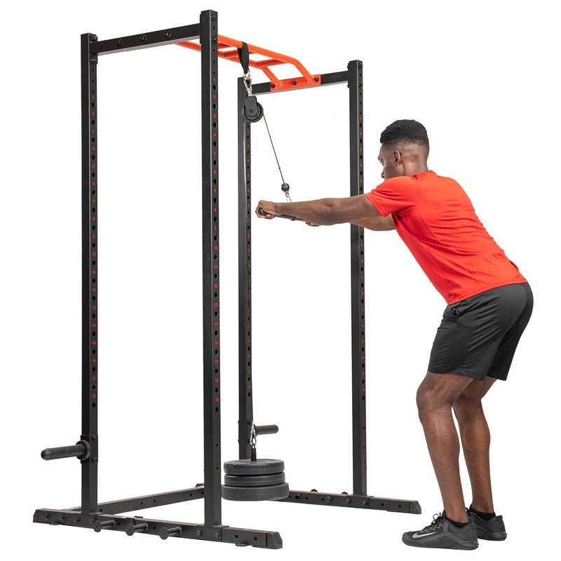 Lat Pulldown Attachment for Power Racks and Power Cages, Non-Slip Pull Bar, Pulldown Attachments, Cable Attachment for Home Gym
