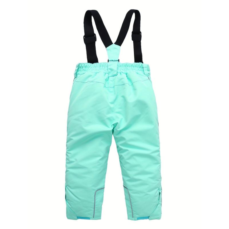 Girls Solid Suspender Ski Trousers Set for Winter Sports Skiing Kids Clothes