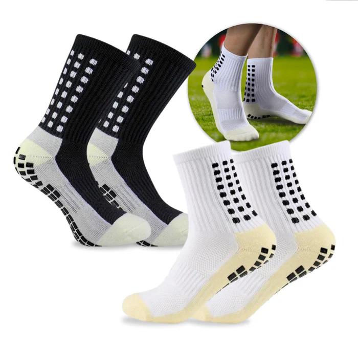 Men's grip Soccer Socks 6 Counts Non Skid Socks Anti Slip Non Slip Grip Pads for Football Basketball Sports Socks