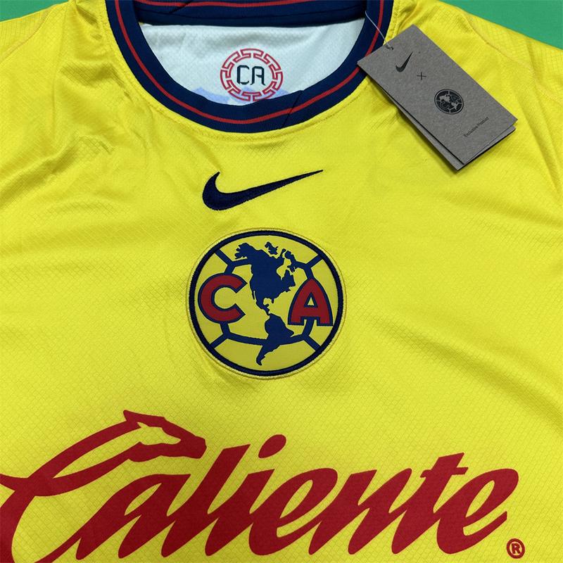 Nike 2425 LIGA MX Club America Away Blue Short Sleeve Soccer Jerseys New Season Quick Dry Sports