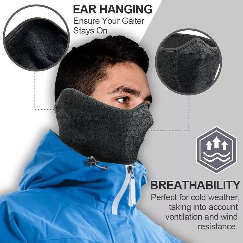 Winter Warm Face Mask & Ear Cover, 2 Counts set Windproof & Cold-proof Face Cover, Outdoor Sports Face Protector for Motorcycle Riding, Skiing, Hiking, Climbing, Christmas, Christmas Gift