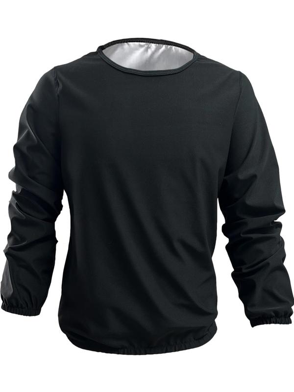 Men's Plain Round Neck Bishop Sleeve Sports Tee, Gym Clothes, Back To School Regular Fit Long Sleeve T-shirt, Gym Clothing Men, Workout Tops, Athletic Clothes, Fallfreshness, Trendy Fall Outfits 2024, Winter Outfits 2024