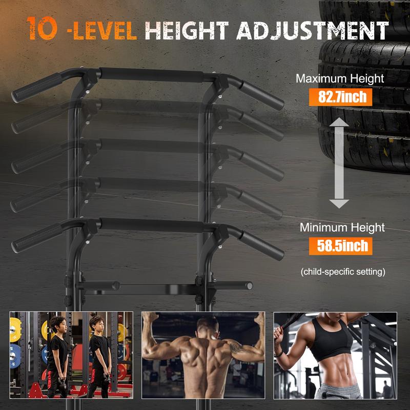 Power Tower Dip Station Pull Up Bar for Home Gym Adjustable Height Strength Training Workout Equipment,Pull Up Bar Station