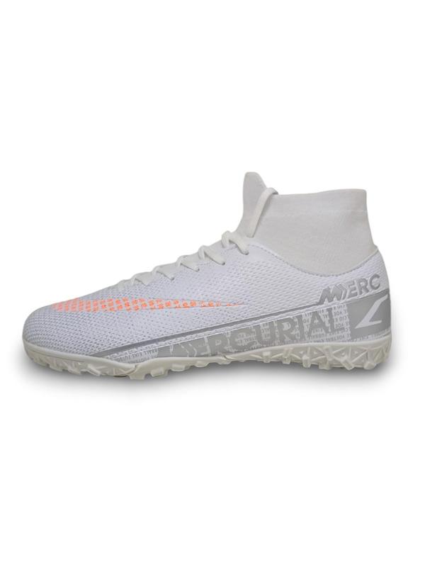 Men's Letter Print Lace Up Soccer Shoes, Comfortable Breathable Football Shoes, Non-Slip Football Shoes for Outdoor Training