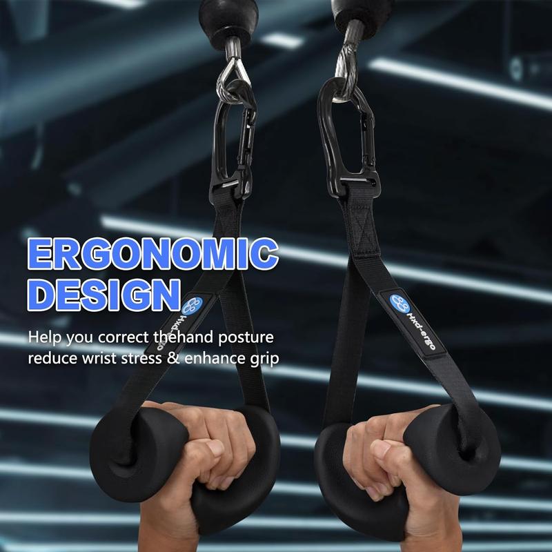 HXD-ERGO Ergonomic Exercise Handles for Cable Machine Attachments, Pilates, Strength Training Workout，Resistance Bands Heavy Duty Working Out Handles Accessories