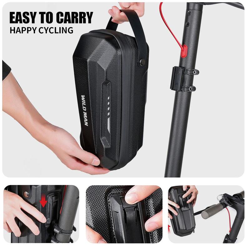 Electric Scooter Hard Shell Fast Removal Hanging Bag, Foldable Electric Bicycle Front Hanging Bag, Outdoor Cycling Accessories