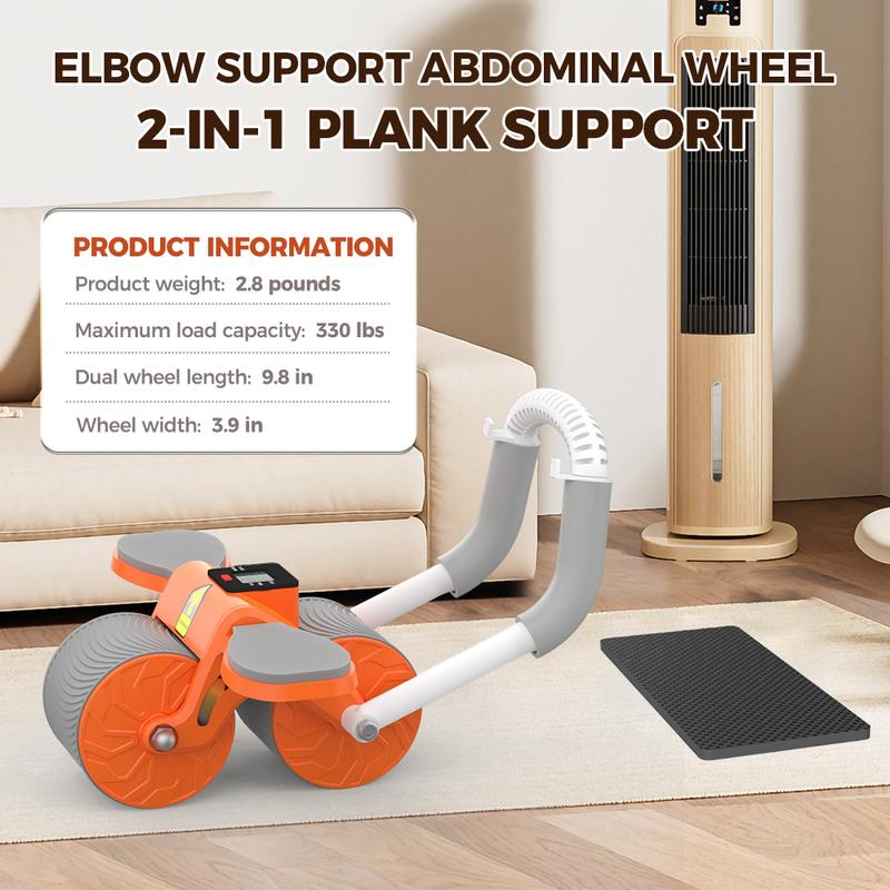 2024 Relife sports New Ab Roller Wheel with Knee Mat &Timer, Automatic Rebound Abdominal Wheel, Ab Abdominal Exercise Roller with Elbow Support, Abs Workout Equipment Ab Exercise Roller for Women Men