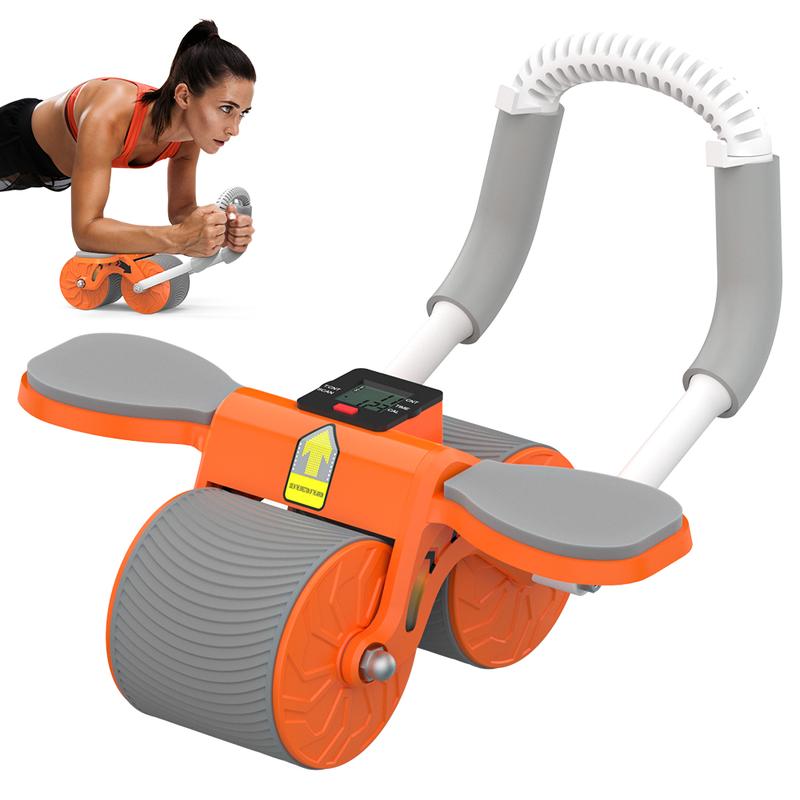 2024 Relife sports New Ab Roller Wheel with Knee Mat &Timer, Automatic Rebound Abdominal Wheel, Ab Abdominal Exercise Roller with Elbow Support, Abs Workout Equipment Ab Exercise Roller for Women Men