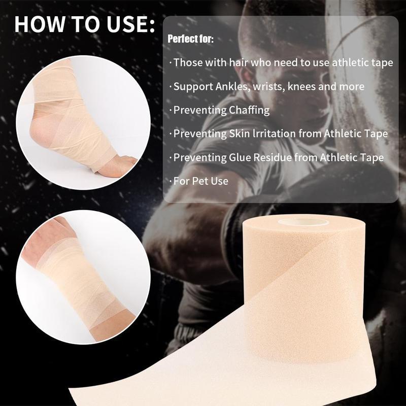 Sports Support Tape for Taping Wrist & Ankle & Knee, 1 Roll Sports Support Strap, Pre-wrap Base Sports Tape, Foam Sports Tape, Sports Tapes, Gym Accessories