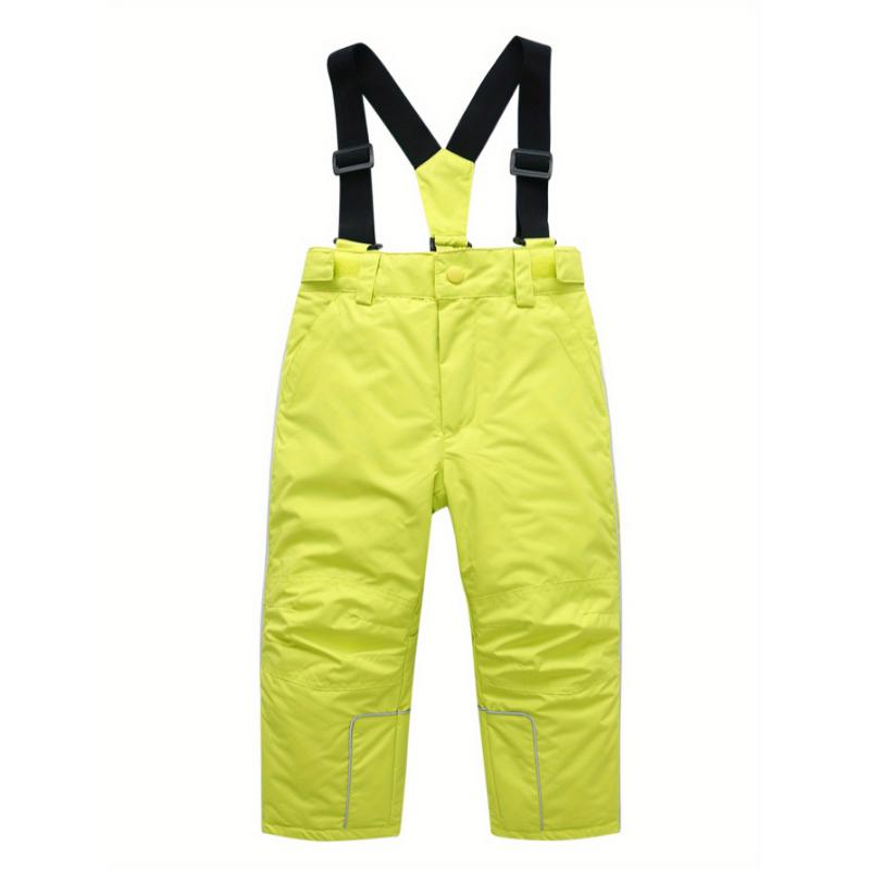 Girls Solid Suspender Ski Trousers Set for Winter Sports Skiing Kids Clothes