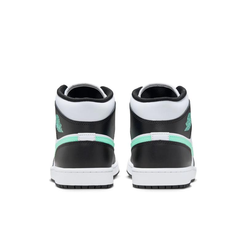 Men's Jordan 1 Mid White Green Glow-Black (DQ8426 103)