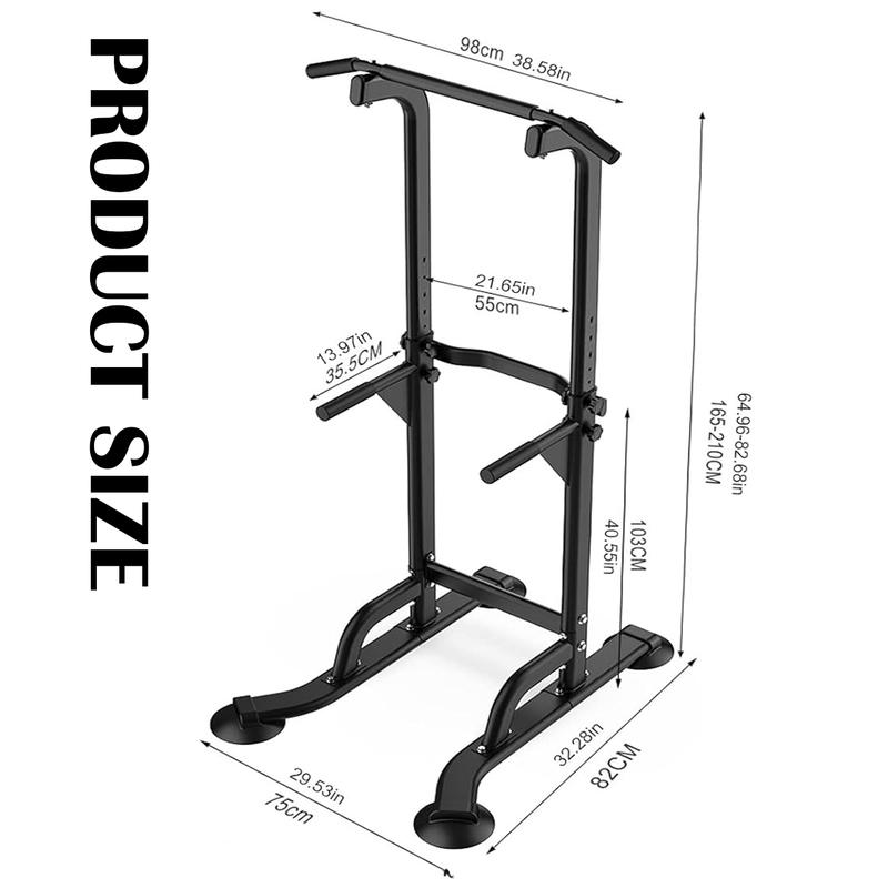 Rebuild Your Life Power Tower Pull Up Bar Station Workout Dip Station for Home Gym Strength Training Fitness Equipment Newer Version