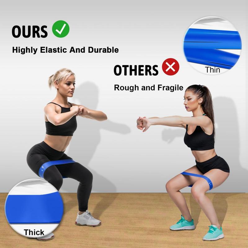 Resistance Bands for Working Out, Exercise Bands Resistance Bands Set with 5 Resistance Levels, Multi-Colored Workout Bands for Indoor and Outdoor Fitness, Leg Strength Training, Rehab, Yoga