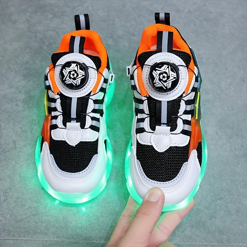 Kids Trendy Colorful Charging Luminous Sole Running Sports Shoes Comfortable Outdoors Sneakers For Boys Girls Children