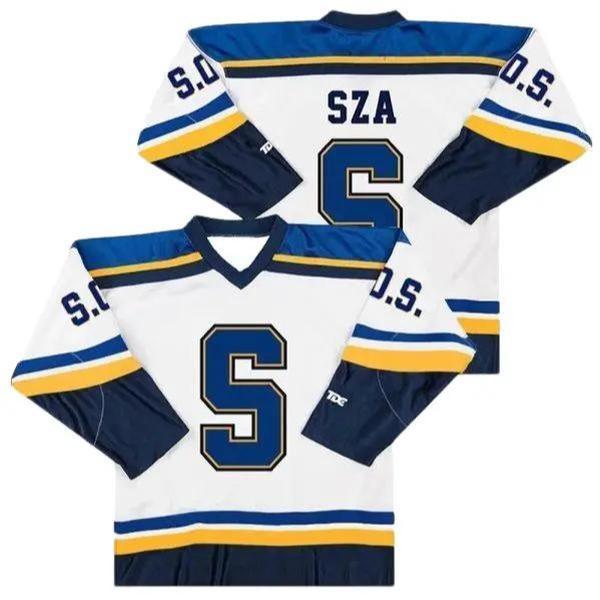 SZA Hockey Jersey Ver2 Perfect for the Whole Family, Player Home Hockey shirt Jersey, movie ice hockey jersey embroidered, X-Mas Christmas Shirt