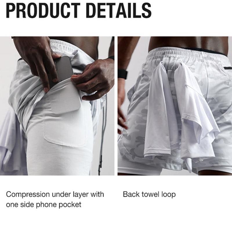 Men Anime Gym Shorts Mesh Swim Compression Shorts Stylish Print 2 in 1 Running Short  Men Gym Sports Workout Fitness Shorts with Pockets Summer Athletic Quick Dry Stretchy Shorts