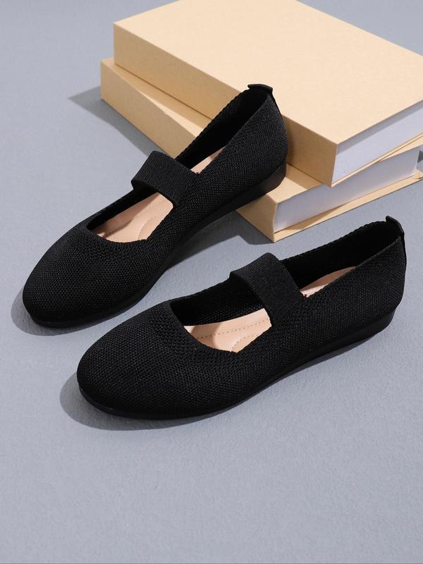 Women's Solid Color Dance Shoes, Casual Comfortable Slip-on Flat Shoes for Daily Footwear, Breathable Ballet Shoes for Women & Girls, Fall Outfits, Earthtone Fall Freshness Fall Outfits Fall Freshness, Comfort Walking Shoes