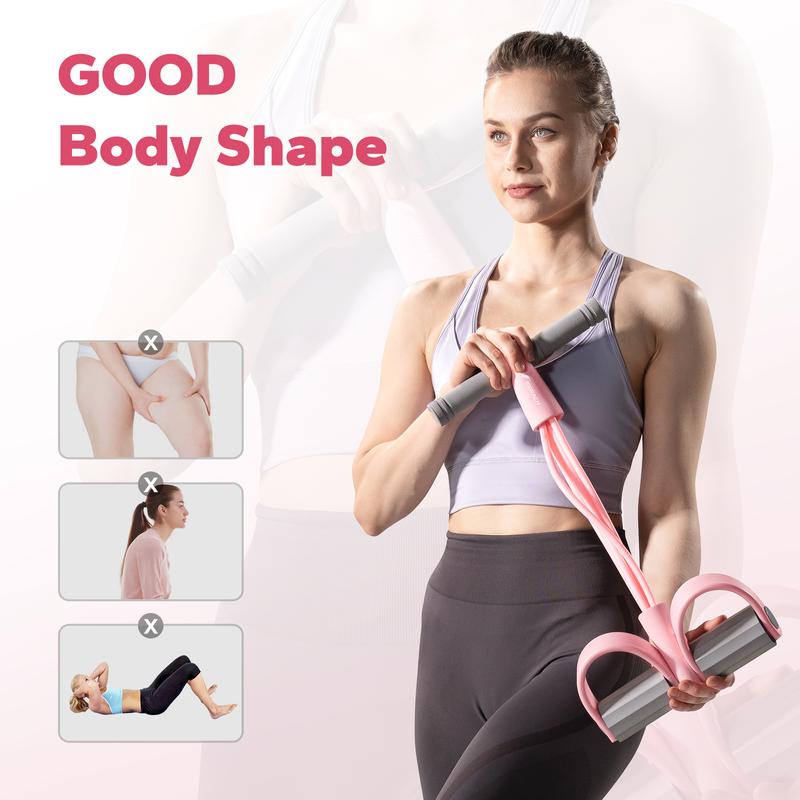 MERACH Multifunction Pedal Resistance Band, Elastic Pull Rope Fitness, Full-Body Workout at Home Gym, Exercise Sit-up, Yoga, Abdominal Training