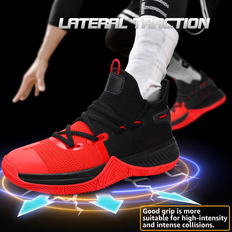 Mens Basketball Sneakers Basketball Shoes for Men Breathable Tennis Non-Slip Sneakers