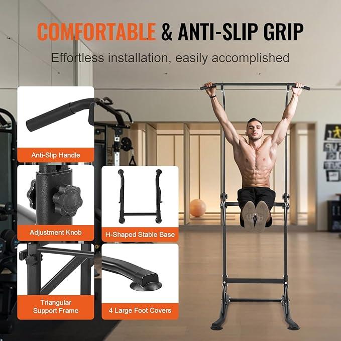 Rebuild Your Life Power Tower Pull Up Bar Station Workout Dip Station for Home Gym Strength Training Fitness Equipment Newer Version